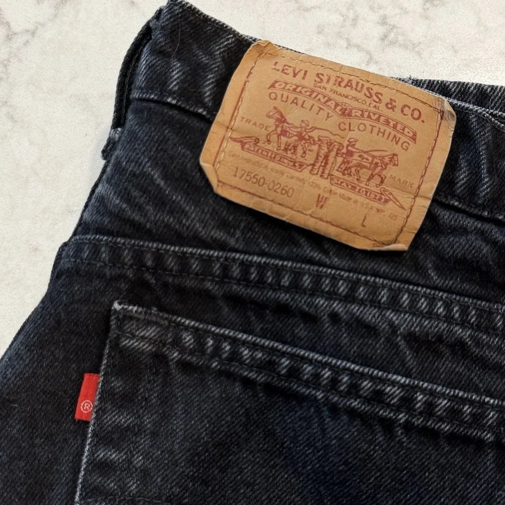 VTG Levi's 550 Black Jeans Size 13 Tapered 31x29 100% Cotton Made In USA 90s